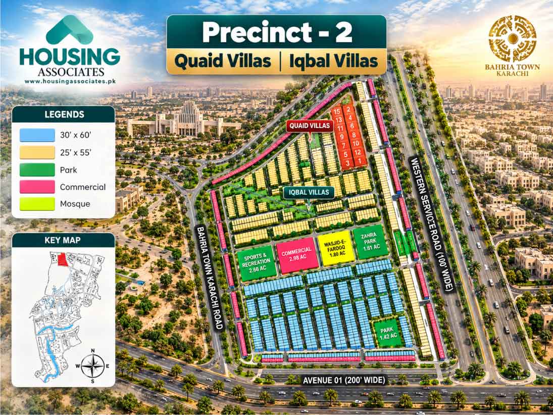Precinct 2 HD Map Bahria Town Karachi