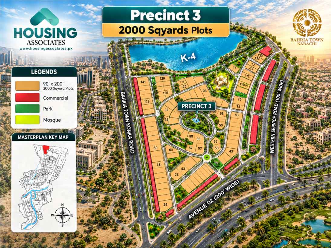 Precinct 3 HD Map Bahria Town Karachi