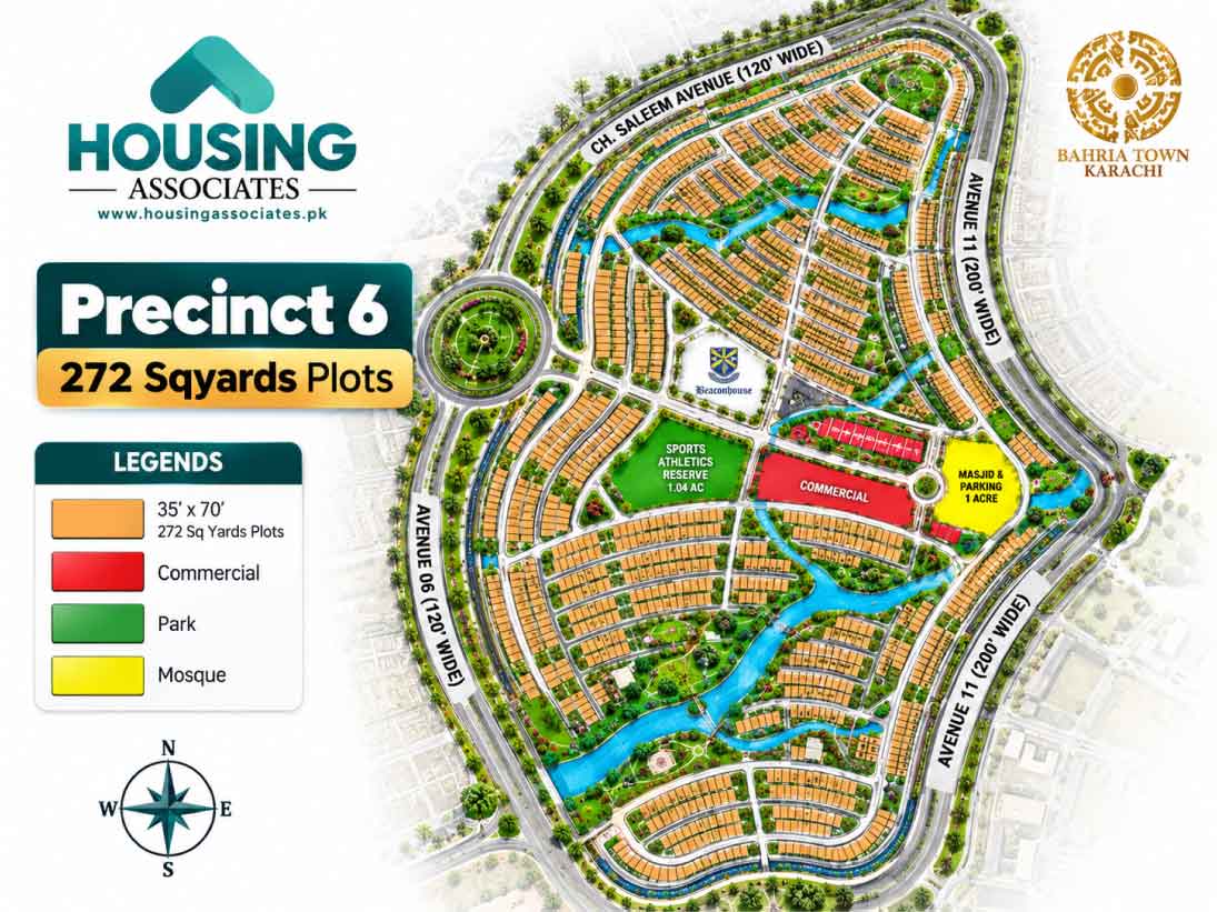 Precinct 6 HD Map Bahria Town Karachi